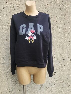 GAP Black Minnie Mouse Logo Sweatshirt